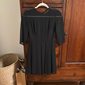 Beautiful Black Pleated Dress with Open Back - Great Condition!